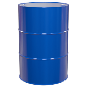 A 205 litre steel drum suitable for carrying a variety of product
